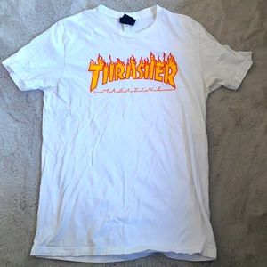 THRASHER MAGAZINE MENS SMALL WHITE SHORTSLEEVED TEE